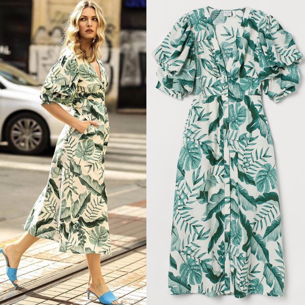 Wrap front cotton dress