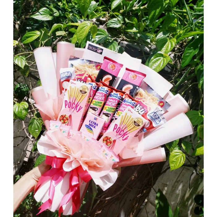 

Bucket Snack Serba Pink | Bouquet Snack