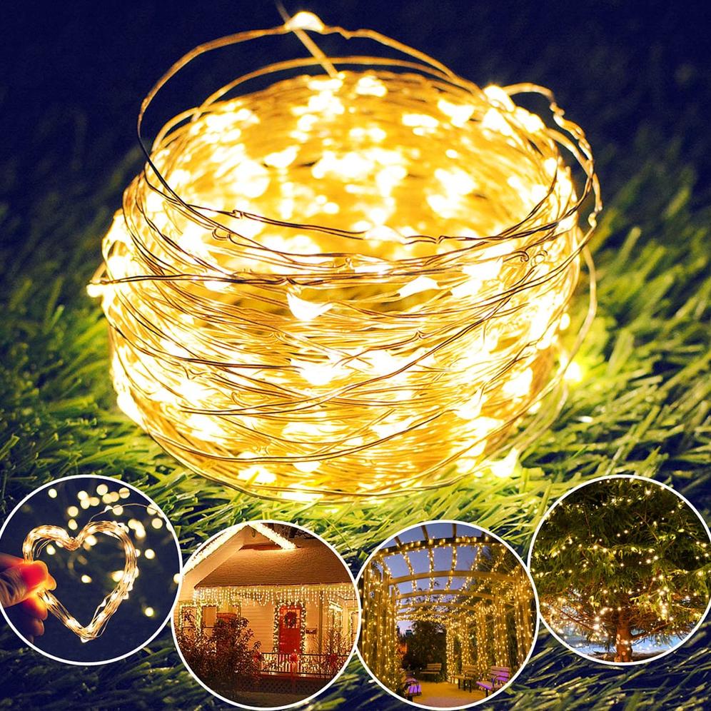 Lampu String LED Natal 3M 5M 10M 3AA Baterai Dioperasikan Garland Outdoor Indoor Rumah Dekorasi Nata