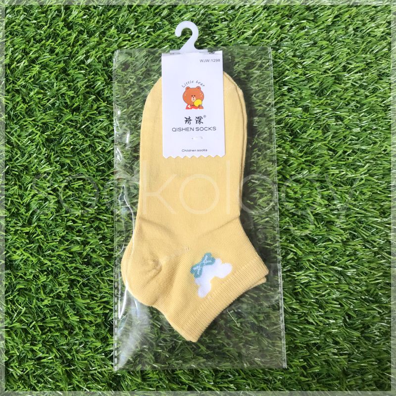 (Min 3pcs @5.000) Kaos kaki anak lucu rabbit Merk Qishen mata kaki kids socks girl boy