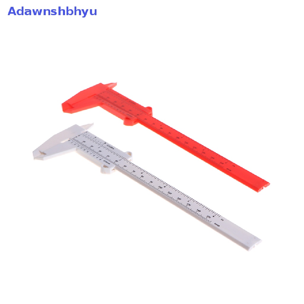 Adhyu 0-150mm double rule scale Plastik Vernier caliper Ukur Siswa Alat Penggaris ID