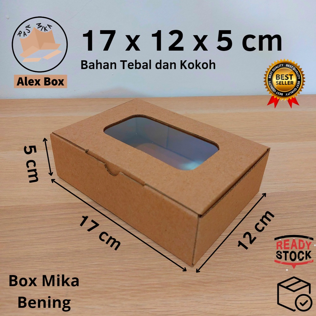 

Kardus Mika 17 x 12 x 5 cm... model diecut, untuk kue hampers dll