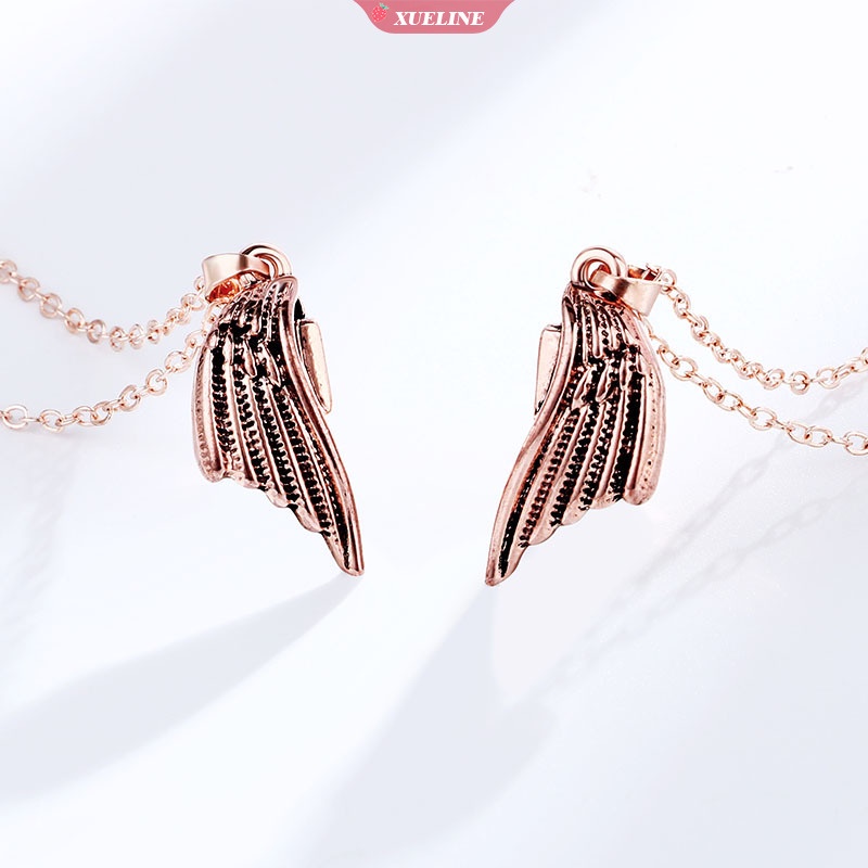 Fashion new Sayap Malaikat Pasangan Kalung Pasangan Sepasang Magnet Untuk Menarik Gaya retro Item Perhiasan Hari Valentine [ZXL]