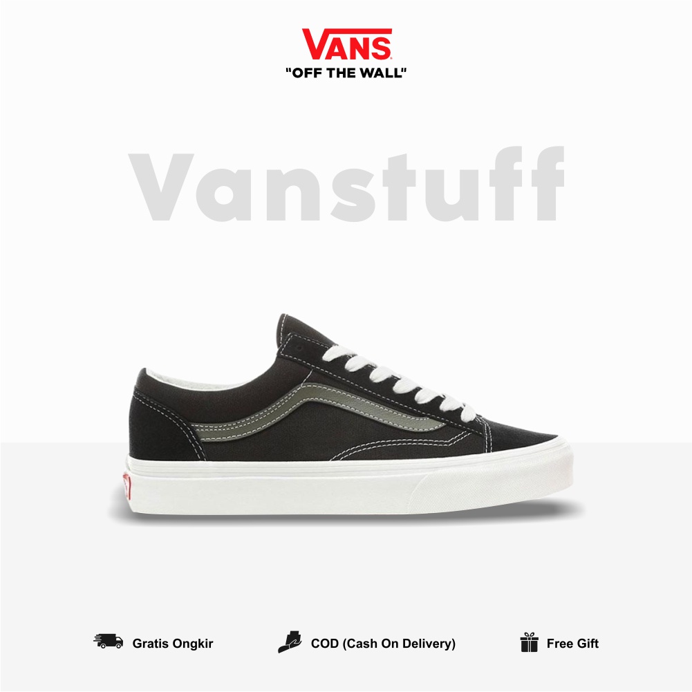 Vans Style 36 Vintage Blanc De Blanc Original 100 BNIBWT Global Market Authentic Guarated Cowo FBLack Sole White