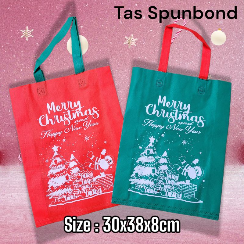 

Goodie Bag Natal Tas Spunbond edisi christmas goodiebag hampers