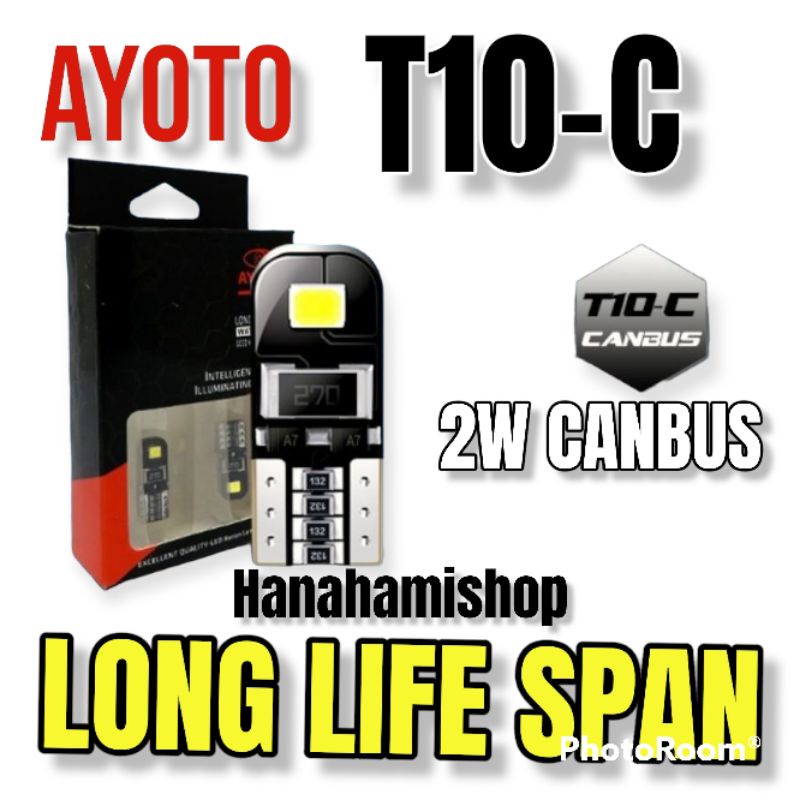 Ayoto Lampu Sen Sein Senja T10 CANBUS Isi 2 Pcs Arus DC