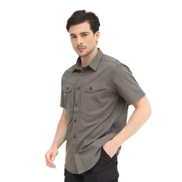 bismillahEIGER Bismillah Kemeja  MENS TRAVERSE SHIRT 1.0 7620 Cowok Bandung - Olive, 4XL
