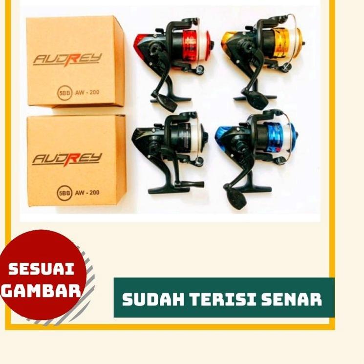 Populer Reel Audrey AW200 5 BB BONUS  SENAR ORIGINAL. SILAHKAN PILIH WARNA