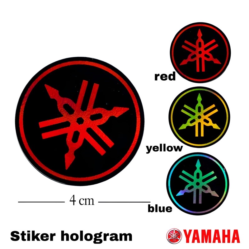 stiker hologram logo yamaha aman untuk semua kendaraan motor,mobil,pesawat