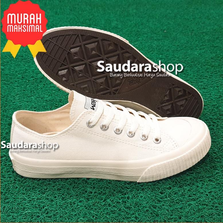 Sepatu Warrior Venus White LC / Warrior Venus Putih Low /Warrior Venus Putih Pendek