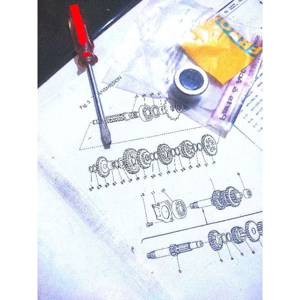 Bearing As Rasio Kanan Yamaha DT100 Laher Bambu Transmission Klaher Lidi DT 100 DT125 Enduro Trail C