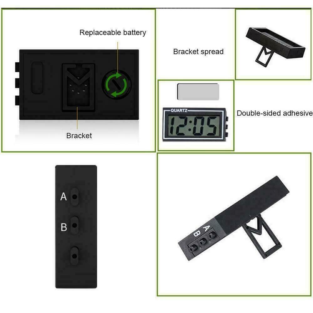 Top Car Digital Clock Mini Jam Elektronik Aksesoris Mobil Rumah