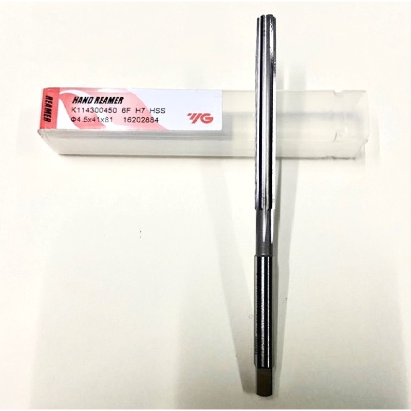 Hand Reamer 4.5 mm H7 Lurus merk YG Korea original baru..Reamer 4.5mm