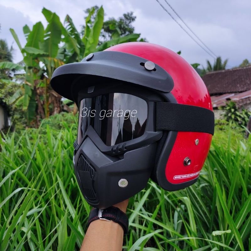 HELM RETRO BOGO GOGLE MASK TOPENG