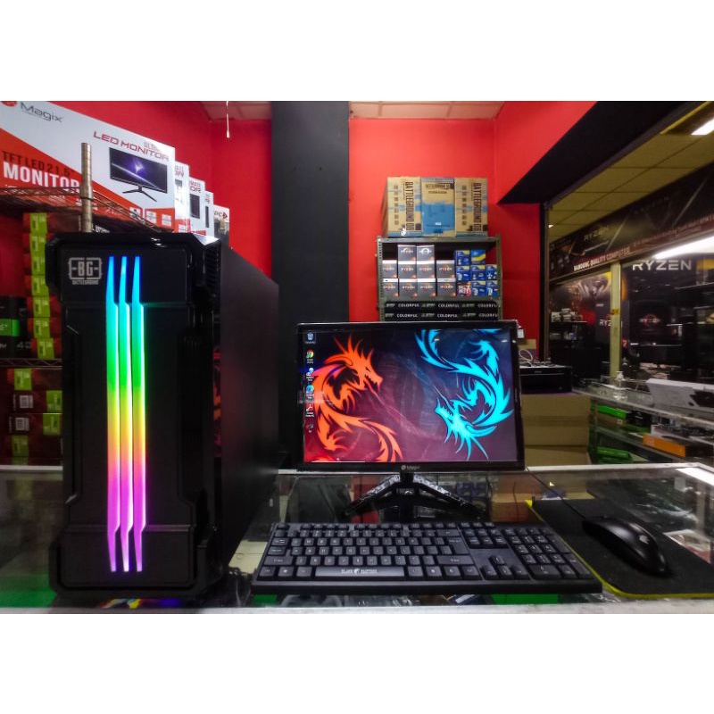 PC gaming New Core i5 ram 16 Gb vga 2 Gb LED 20&quot; lengkap