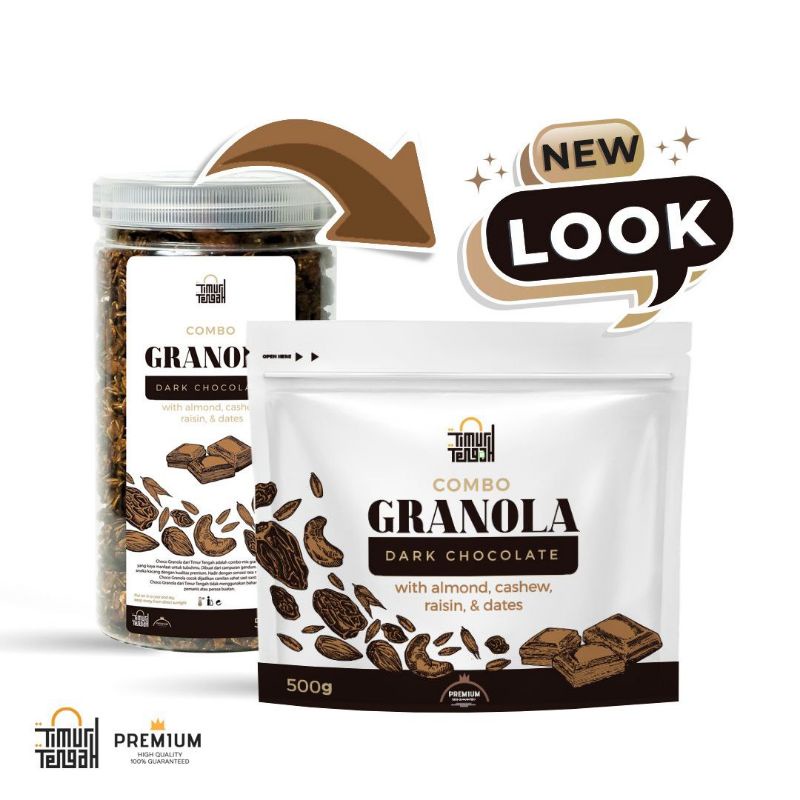 

GRANOLA DARK CHOCOLATE 500GR Makanan Sehat Kaya Serat Baik Untuk Diet Kesehatan Jantung Pencegah Kolesterol Diabetes