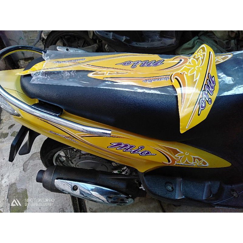 (Bisa COD) Striping sticker yamaha mio kuning bunga 2005 ORI stiker standaran ori mio smael mio lama