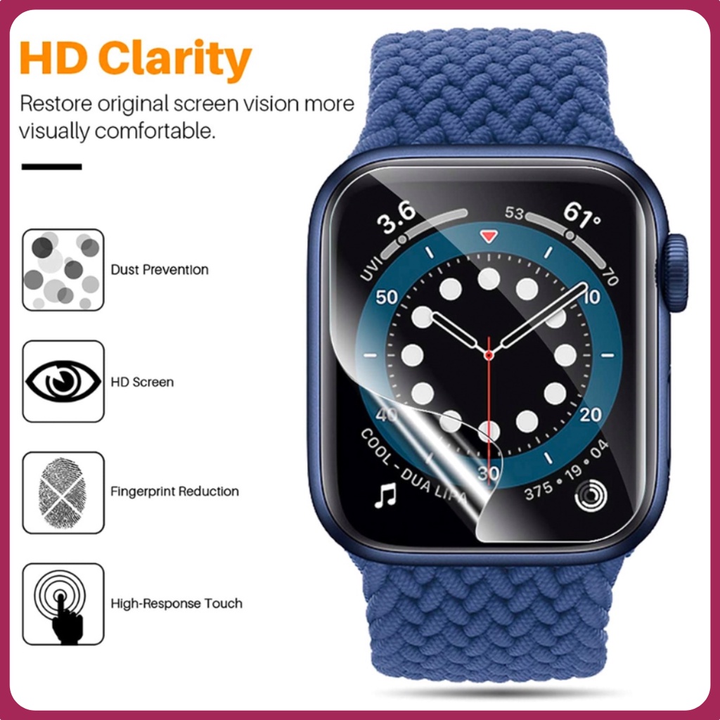 Hydrogel anti gores for iwatch 38mm 40mm 42mm 44mm 41mm 45mm 49mm tempered glass series 1 2 3 4 5 6 7 8 9 ULTRA SE screen guard