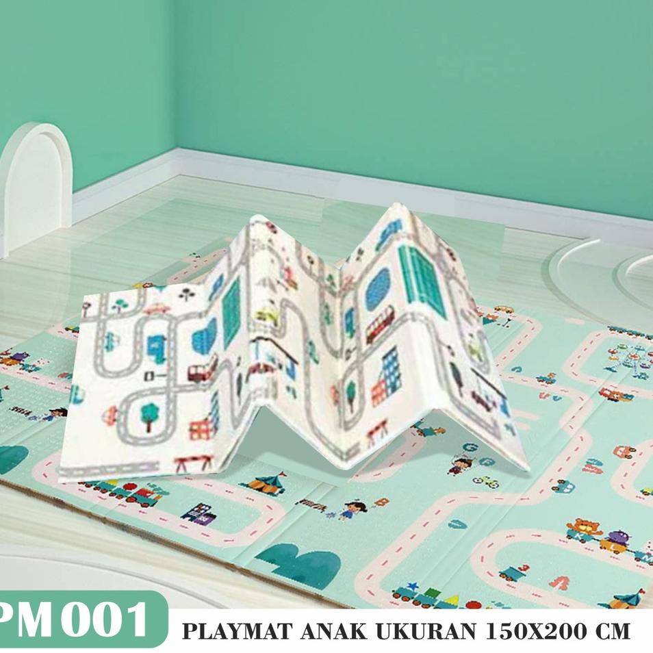 Promo Terbaik BEST SELLER Playmat Import Matras Empuk Kelas bagus Premium (tebal 0,5&amp;0,8) Motif Bolak Balik cocok untuk anak kecil bisa cod