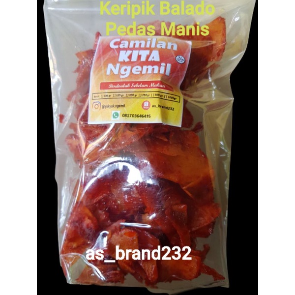 

Keripik Balado Pedas Manis 200 gram Termurah COD | Camilan Kita Ngemil