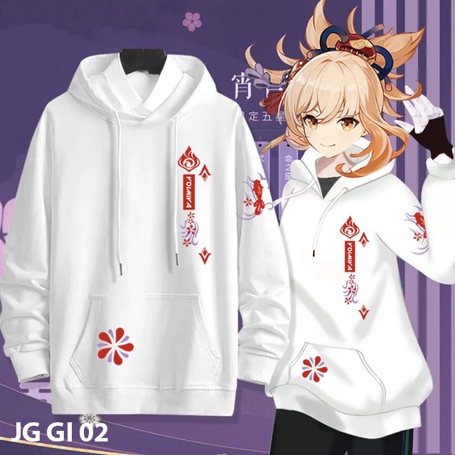 Genshin Impact Cosplay Naganohara Yoimiya Kostum Hoodie (JG GI 02)