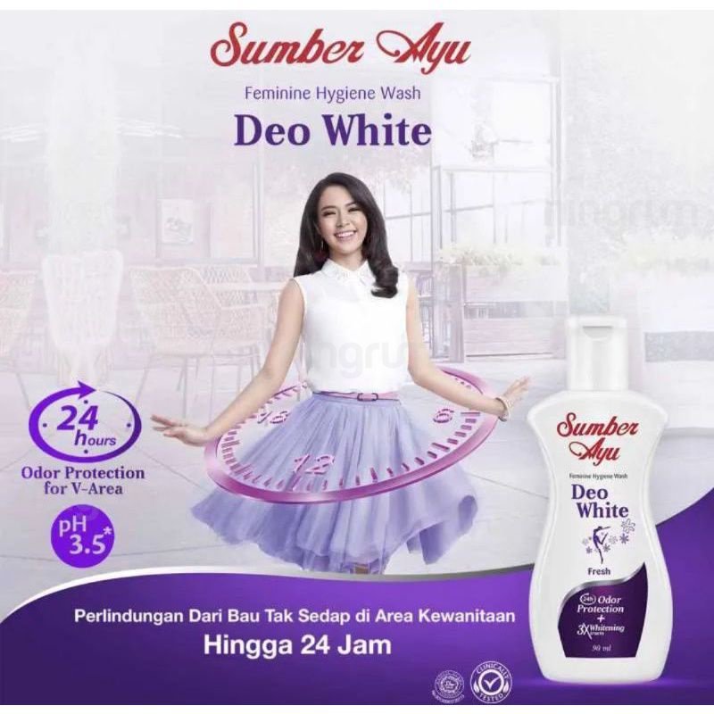 Ningrum - Sumber Ayu Feminine Wash Deo White Fresh &amp; Soft 50ml 90ml | Pembersih Kewanitaan 3X Whitening Extra Original BPOM - 7407