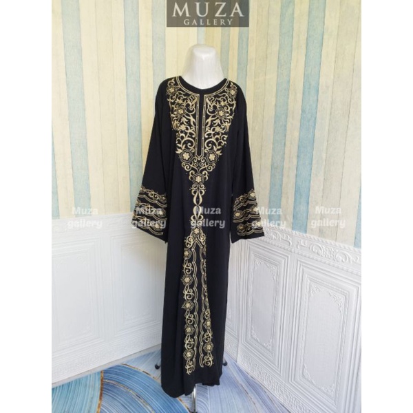 MUZA ABAYA HITAM GAMIS ABAYA TURKEY HAWA 165