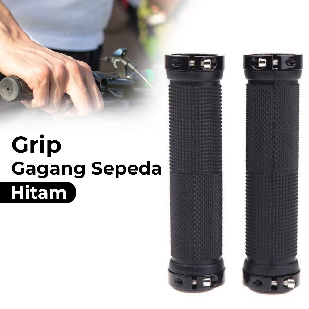 Grip Gagang Sepeda OMSEB2BK Handlebar - Black