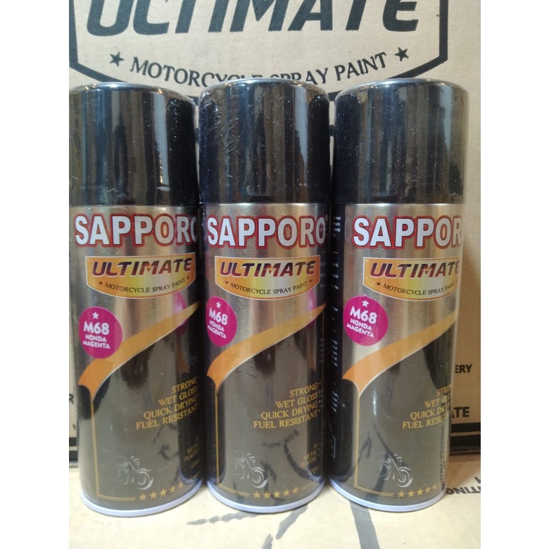 cat spray pilok pilox cat semprot sapporo ultimate saporo M68 honda magenta pink magenta 400ml