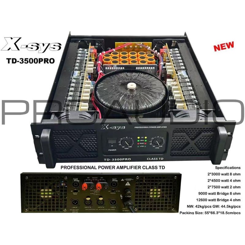 Power Amplifier X-sys TD-3500PRO TD 3500 PRO TD 3500PRO Original