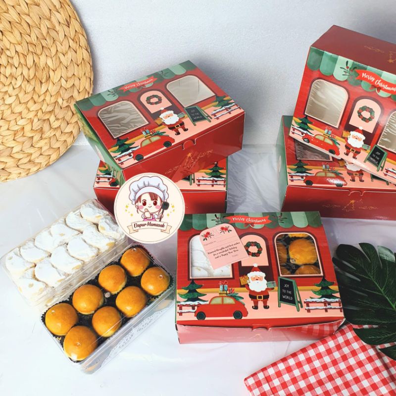 

DM - 2in1 Hampers Christmas / Kue Hampers Tahun Baru / Kue Enak / Kue Nastar Wisman / Kue Putri Salju / Kue Natal / Hampers Nastar Wisman