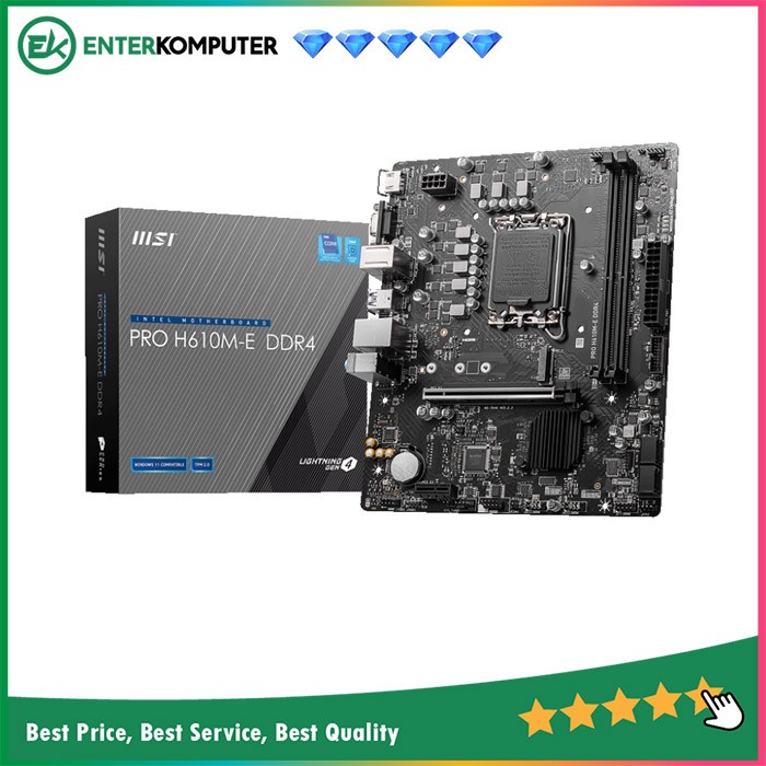 MSI PRO H610M-E DDR4 (LGA1700, H610, DDR4, USB3.2, SATA3)