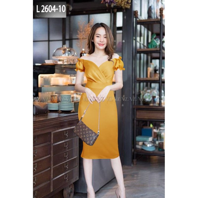 Midi Dress Carolina Dress Wanita Bodycone Casual