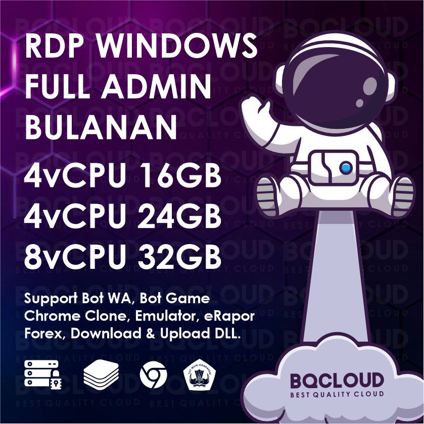[ RDP BULANAN ] 32GB 24GB 16GB RAM Windows Full Administrator