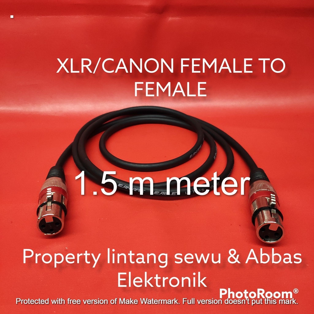 KABEL JEK XLR CANON FEMALE TO CANON FEMALE 1.5 METER