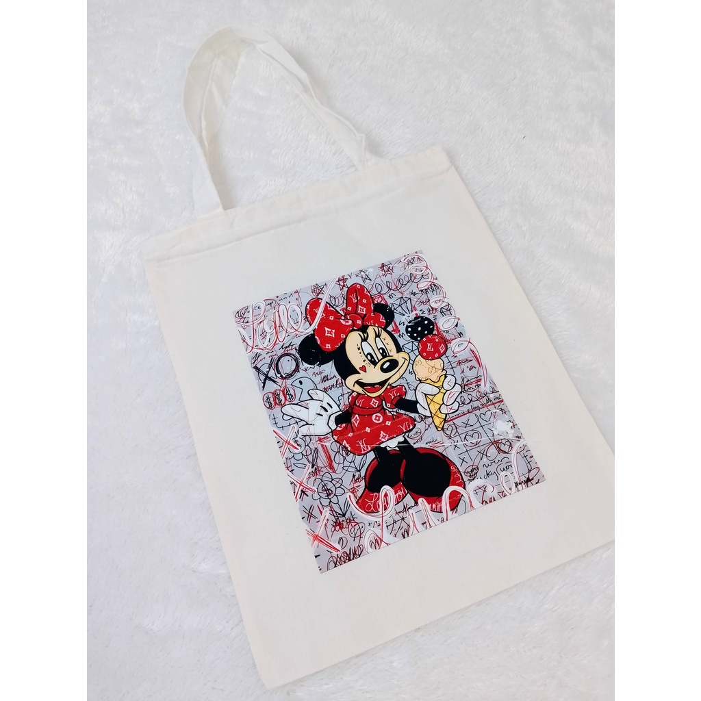 Totebag Tas Tote M1nnie Mouse Tote Bag Fashion Wanita Tote bag premium Totebag zipper totebag velcro Termurah