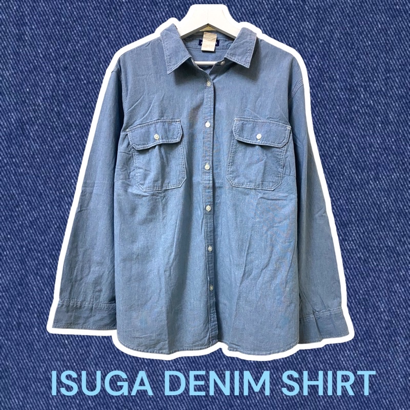 KEMEJA DENIM JUMBO - isuga shirt