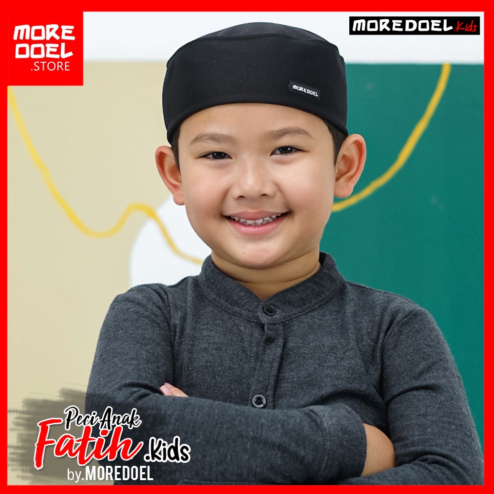 Peci Hitam Anak Fatih By Moredoel Casual Simpel dan Elastis