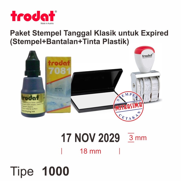 

Stm Stempel Tanggal + Bantalan + Tinta Untuk Expired / Kadaluwarsa