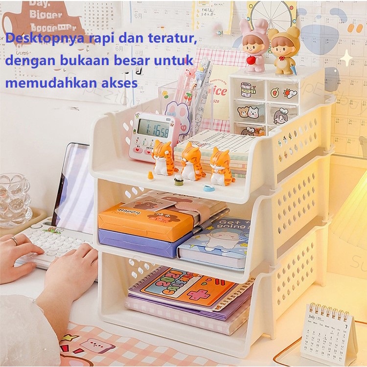 Rak Meja Tempat Rak Baju Kamar Mandi Rak Kosmetik File Organizer Rak Meja Serbaguna Rak Dokumen