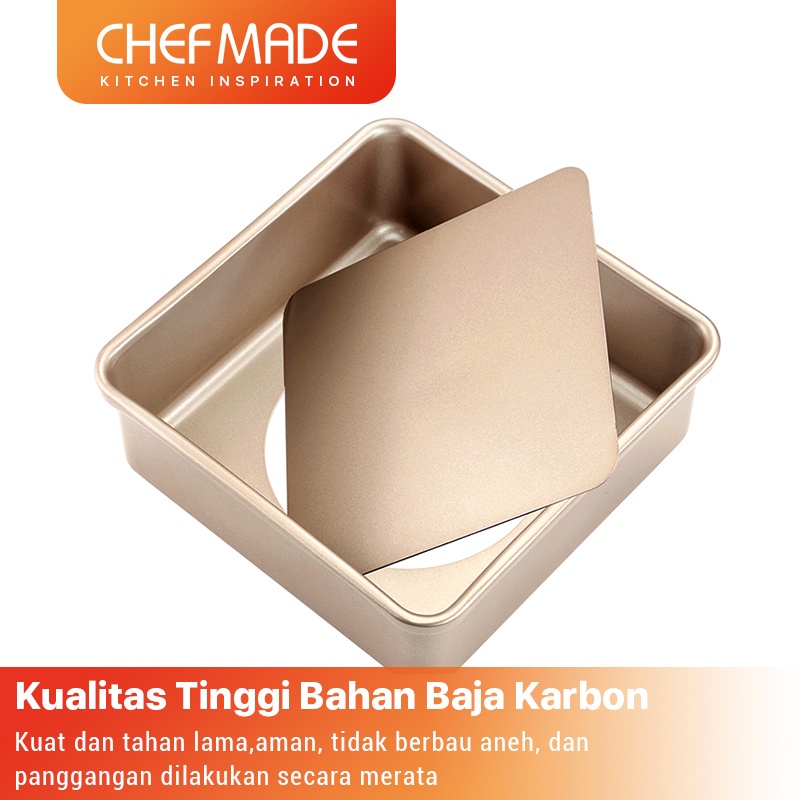Chefmade Loyang Kue Kotak Bongpas Loose Bottom Square Pan