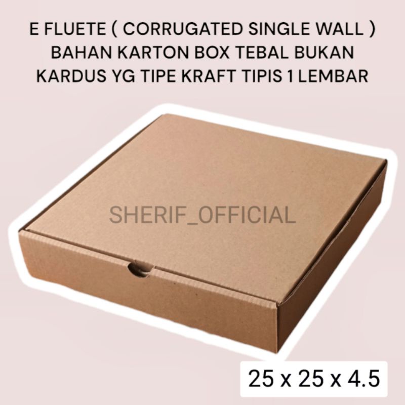 

Kotak souvenir box kardus E-Fluete kraft coklat 25x25x4.5 corrugated box untuk packing souvenir hampers packaging olshop baju kotak kado hampers snack kardus pizza polos karton box packing dus coklat kraft murah dus baju gift box