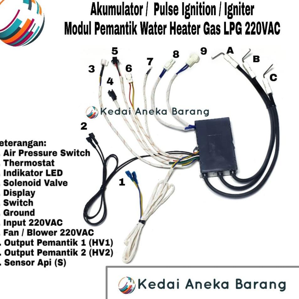 Banyak Dipakai.. Module Modul Ignition Igniter Pemantik Gas LPG Water Heater 220V AC 220VAC Listrik