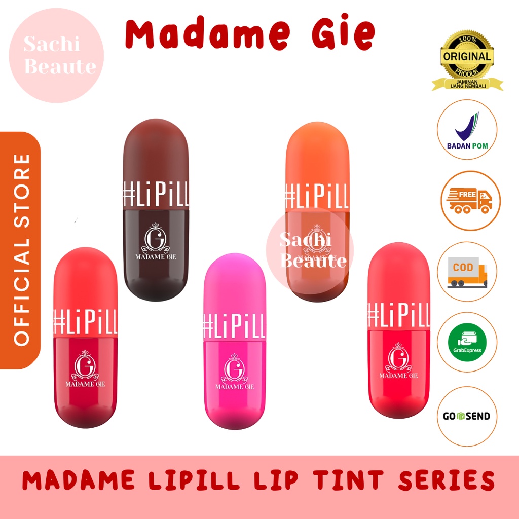 Madame Gie Madame LiPill - MakeUp Lip Tint Tetap Stain Oil Base Lip Tint