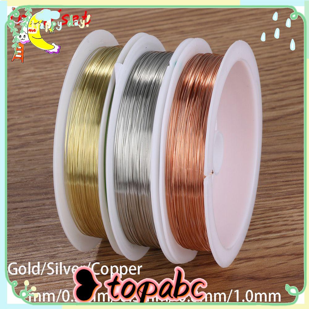 Top 15g/roll Kawat Tembaga New Lapis Emas Beads String