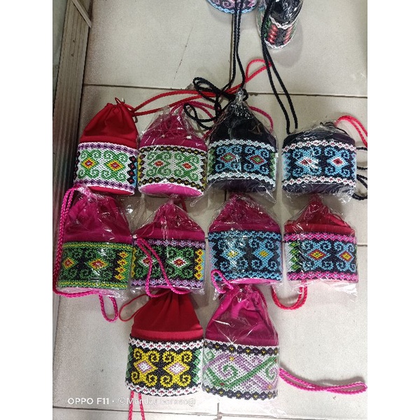 Tas Selempang/Tas Bahu_Tas Manik Motip Ethnik Kalimantan Ukuran Besar