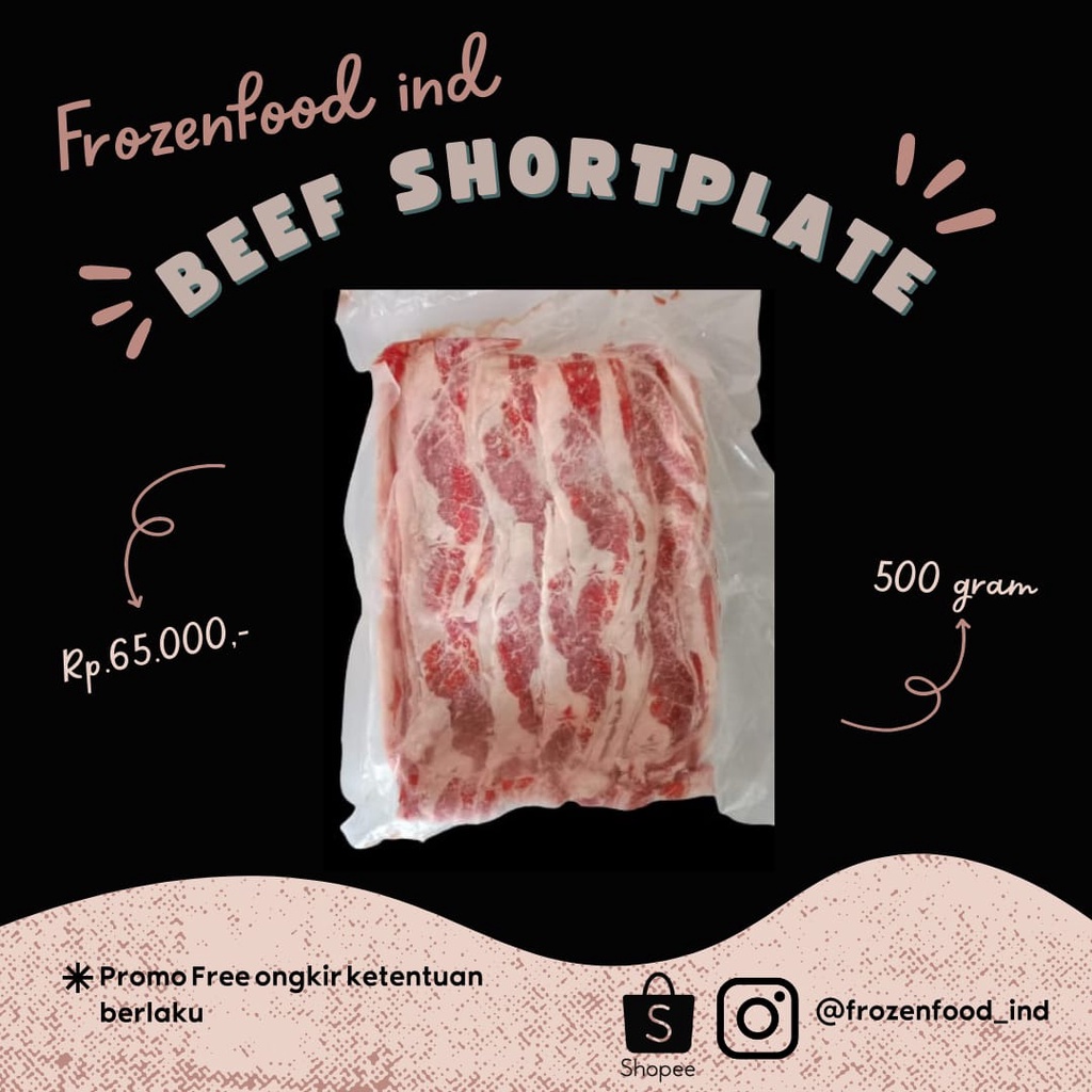 

PREMIUM US BEEF SLICE/BEEF SHORTPLATE/BEEF BBQ/500 GRAM