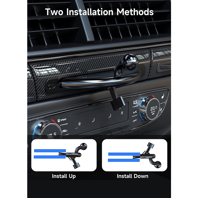 Slot CD Mobil Aksesoris Holder Handphone 17mm Alas Kepala Bola Untuk Dudukan Slot CD Mobil Untuk Braket GPS iPhone Samsung Xiaomi