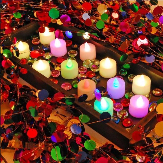 Lampu Lilin Elektrik 7 Warna Colorful Mini LED CANDLE Valentine Natal