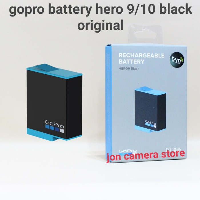 GOPRO HERO10 HERO 9/10 RECHARGEABLE BATTERY ORIGINAL GARANSI RESMI TAM